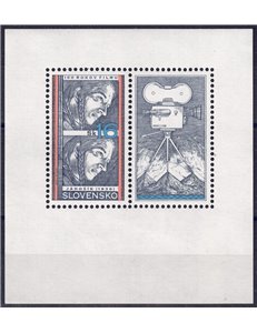 SLOVACCHIA 1996 Centenario del Cinema BF MNH**
