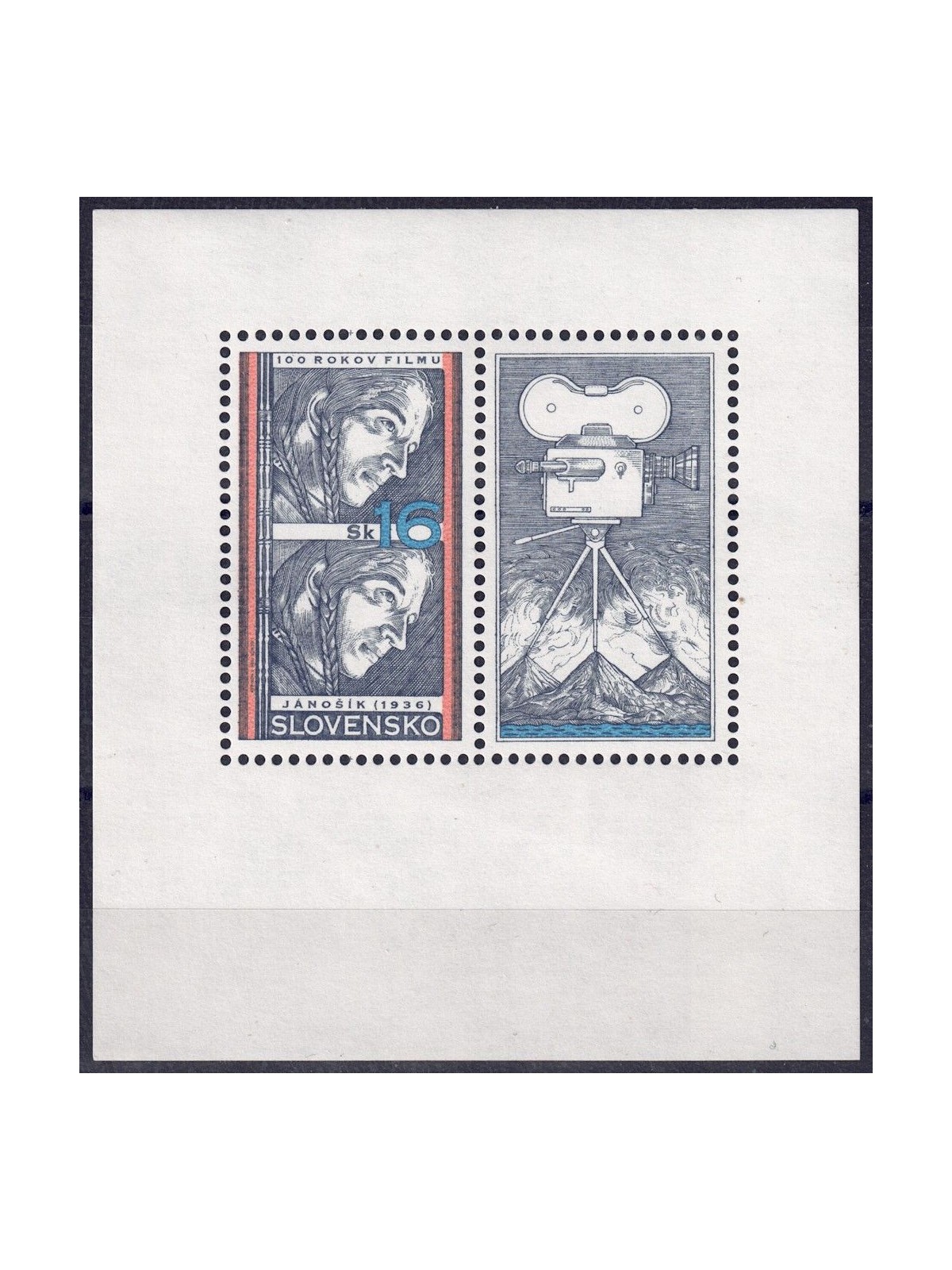 SLOVACCHIA 1996 Centenario del Cinema BF MNH**