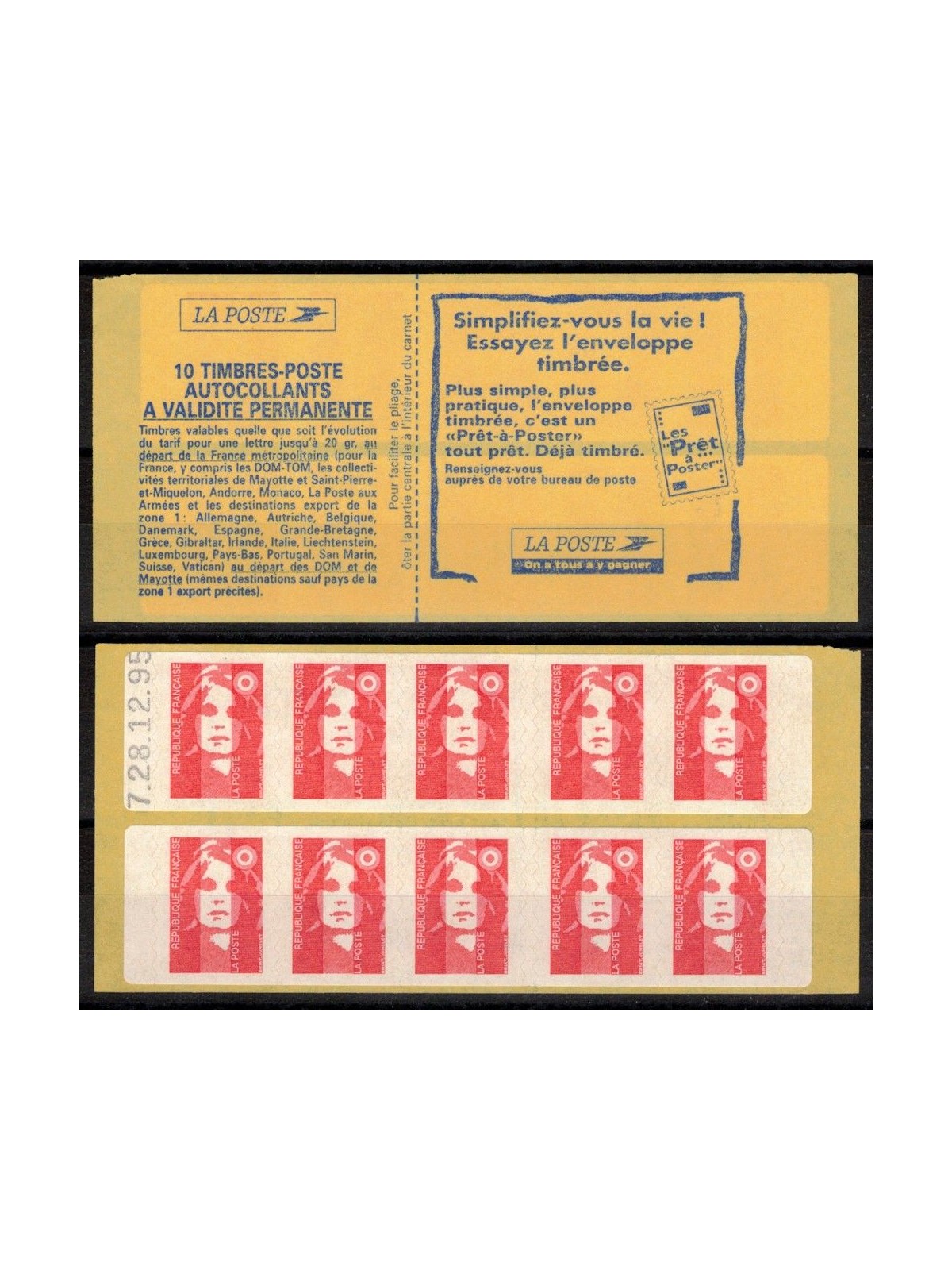 FRANCE 1994 Marianne of the Bicentenary (2874-C7) booklet MNH**