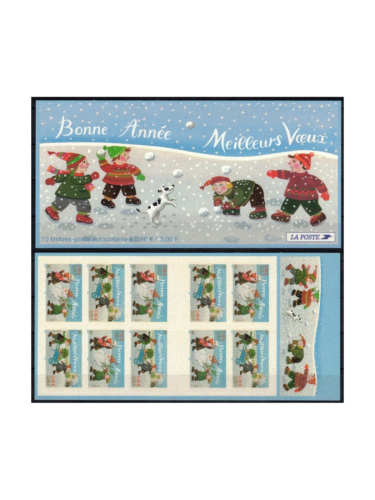 FRANCE 2001 New Year's Greetings booklet MNH**