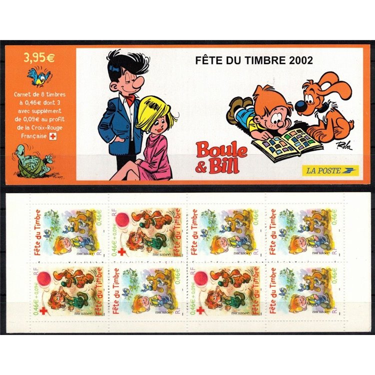 FRANCE 2002 Stamp Day, Boule & Bill booklet MNH**