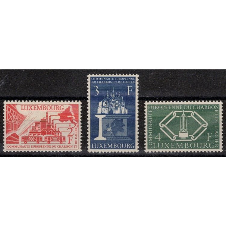 LUSSEMBURGO 1956 CECA 3v MNH**