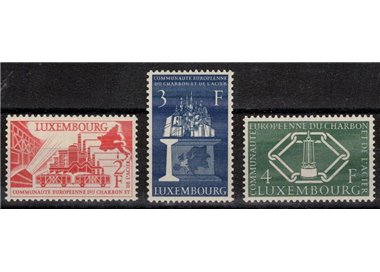 LUSSEMBURGO 1956 CECA 3v MNH**