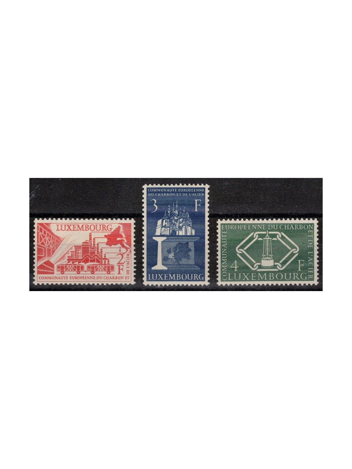 LUSSEMBURGO 1956 CECA 3v MNH**