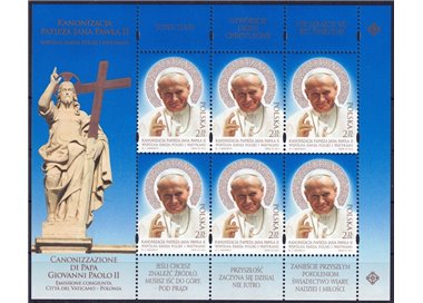 POLONIA 2014 Canonizzazione di Papa Giovanni Paolo II MF MNH**