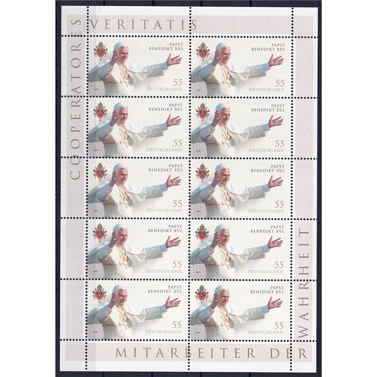 GERMANY BRD 2007 Pope Benedict XVI m/s MNH**