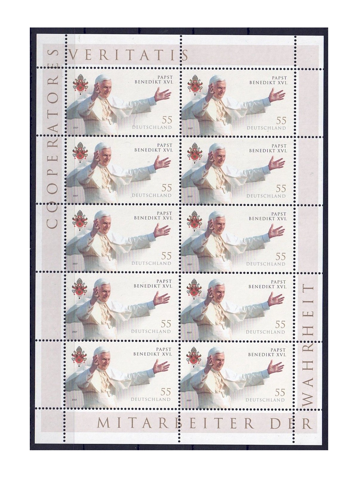 GERMANIA BRD 2007 Papa Benedetto XVI MF MNH**