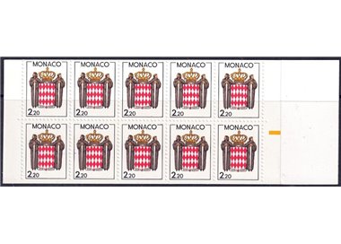 MONACO 1987 Stylized Coat of Arms booklet MNH**