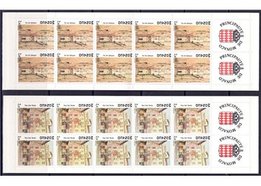 MONACO 1989 Views (Claude Rosticher) 2 booklet MNH**