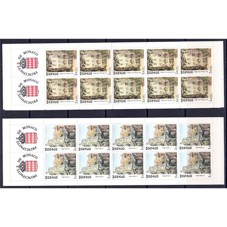 MONACO 1990 Vedute (Claude Rosticher) 2 LB MNH**