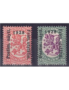 FINLAND 1928 Helsinki Philatelic Exhibition 2v MH*