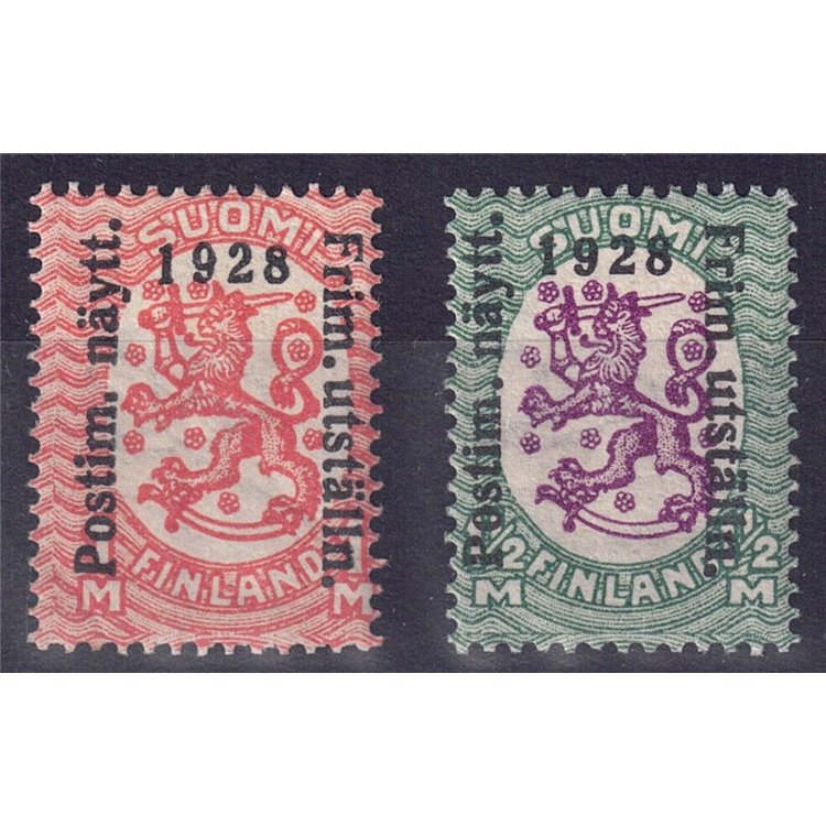 FINLAND 1928 Helsinki Philatelic Exhibition 2v MH*