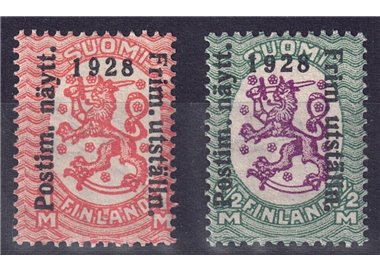 FINLAND 1928 Helsinki Philatelic Exhibition 2v MH*