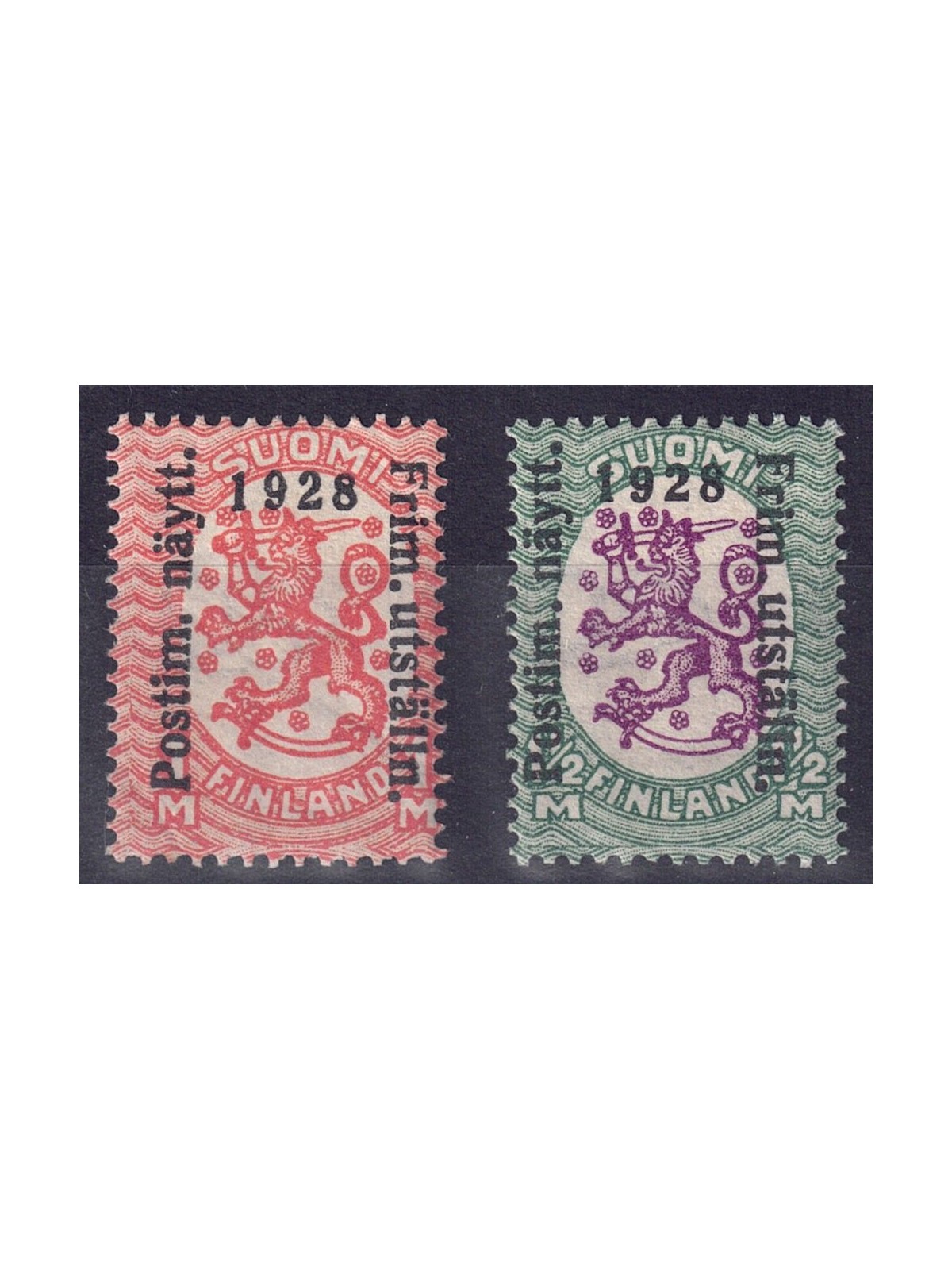 FINLAND 1928 Helsinki Philatelic Exhibition 2v MH*