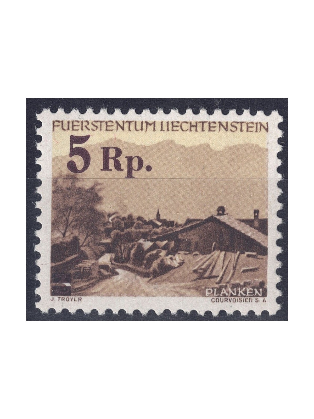 LIECHTENSTEIN 1949 Views (overprinted) MNH**