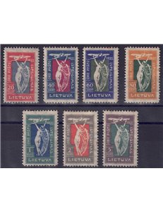 LITUANIA 1921 Servizio Postale Aereo 7v MNH**