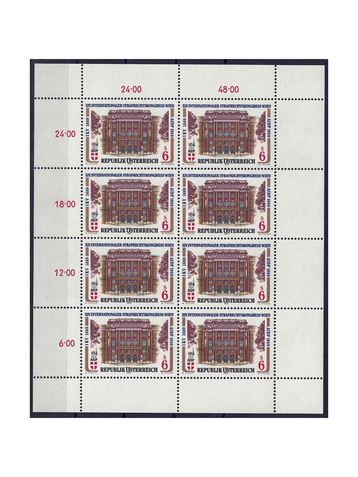 AUSTRIA 1989 AIDP m/s MNH Congress**