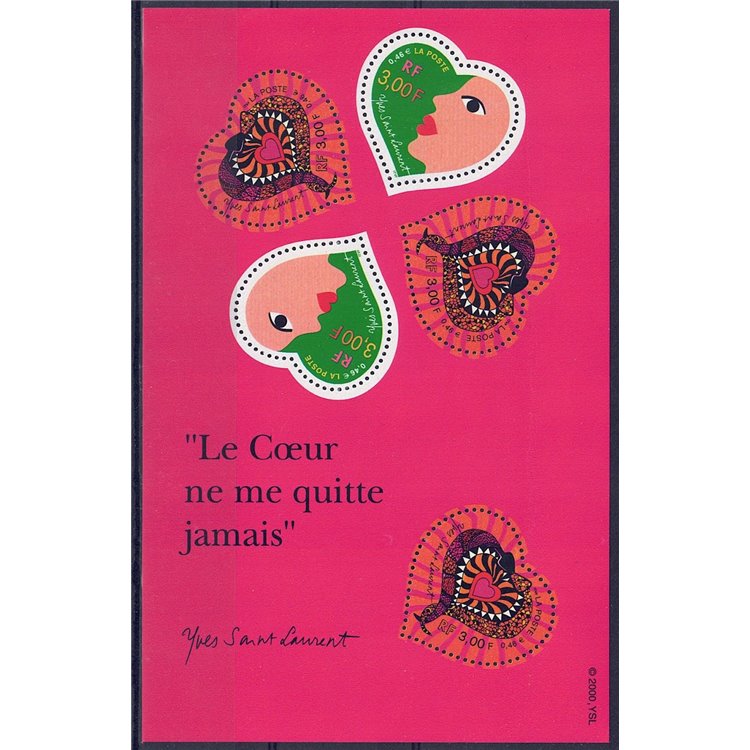 FRANCE 2000 Greeting Stamps (Yves Saint Laurent) s/s MNH**