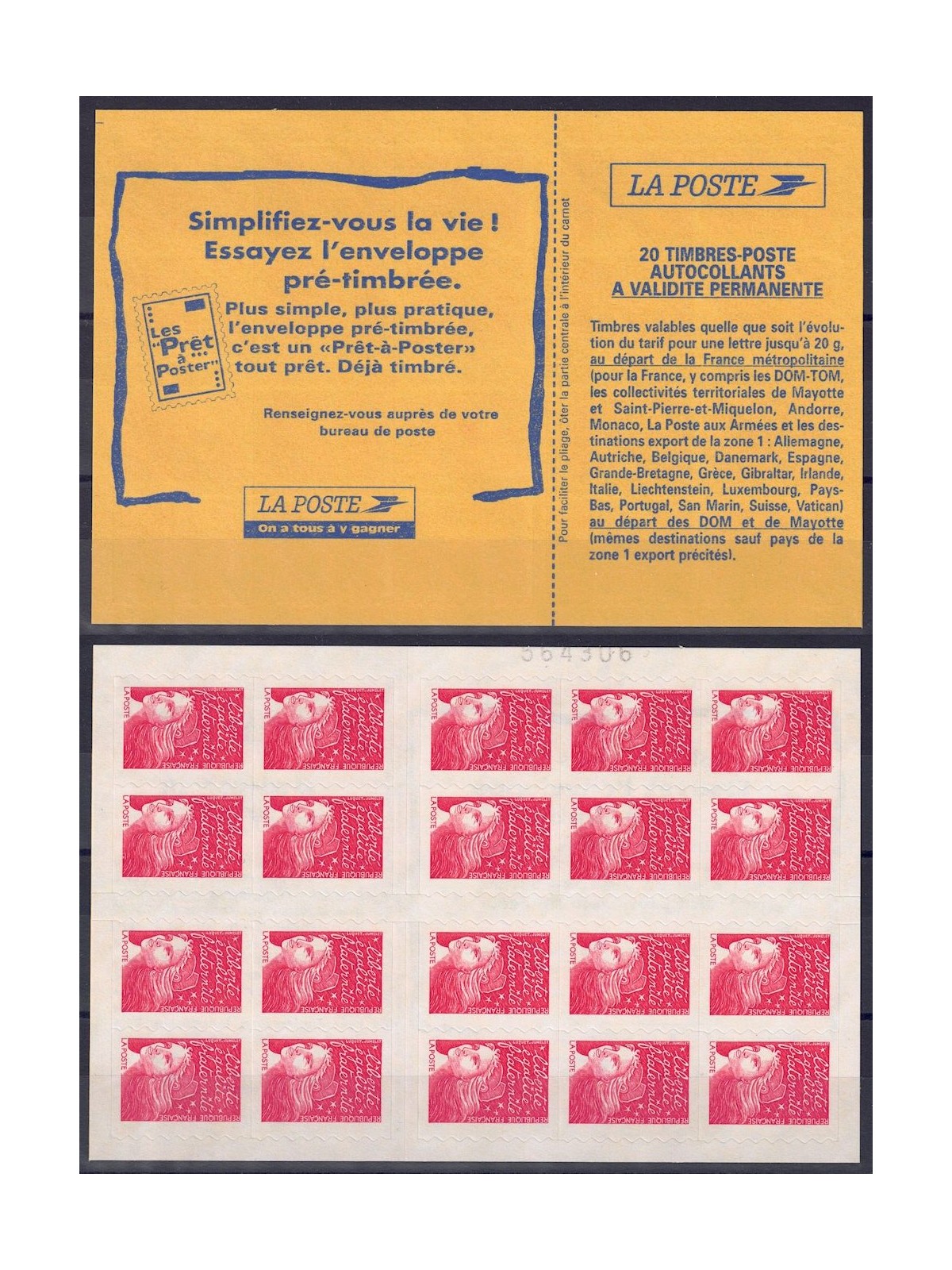 FRANCE 1997 Marianne of 14 July (3085-C2) booklet MNH**