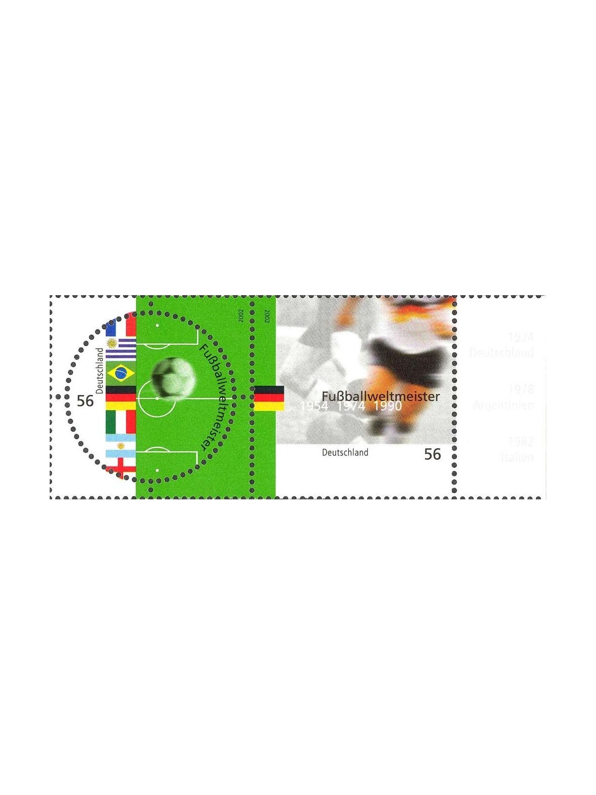 GERMANIA BRD 2002 Campionato del mondo di calcio 2v MNH**