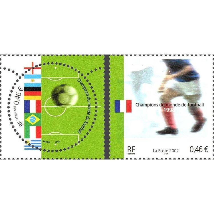 FRANCE 2002 Football World Champions 2v MNH**