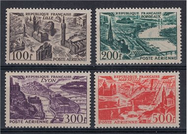FRANCE 1949 Airmail (views) 4v MNH**
