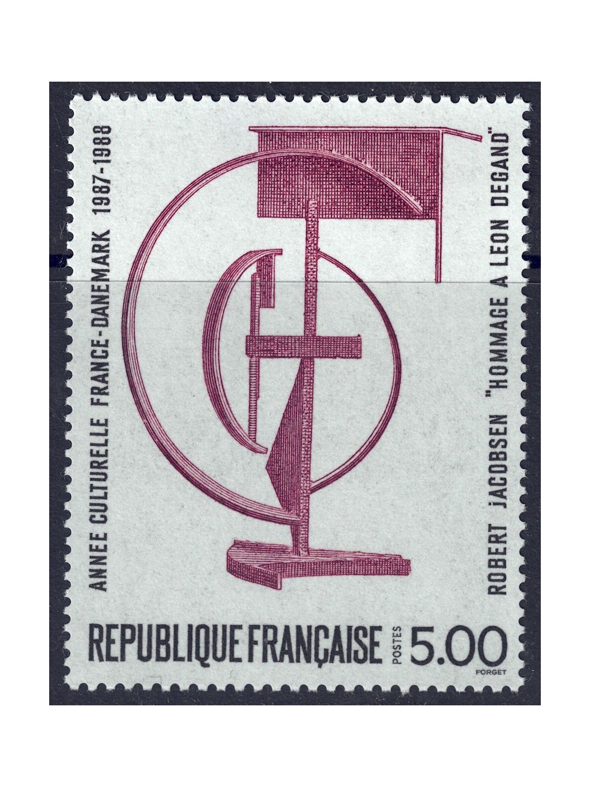FRANCIA 1988 Arte (Robert Jacobsen, Scultura) MNH**