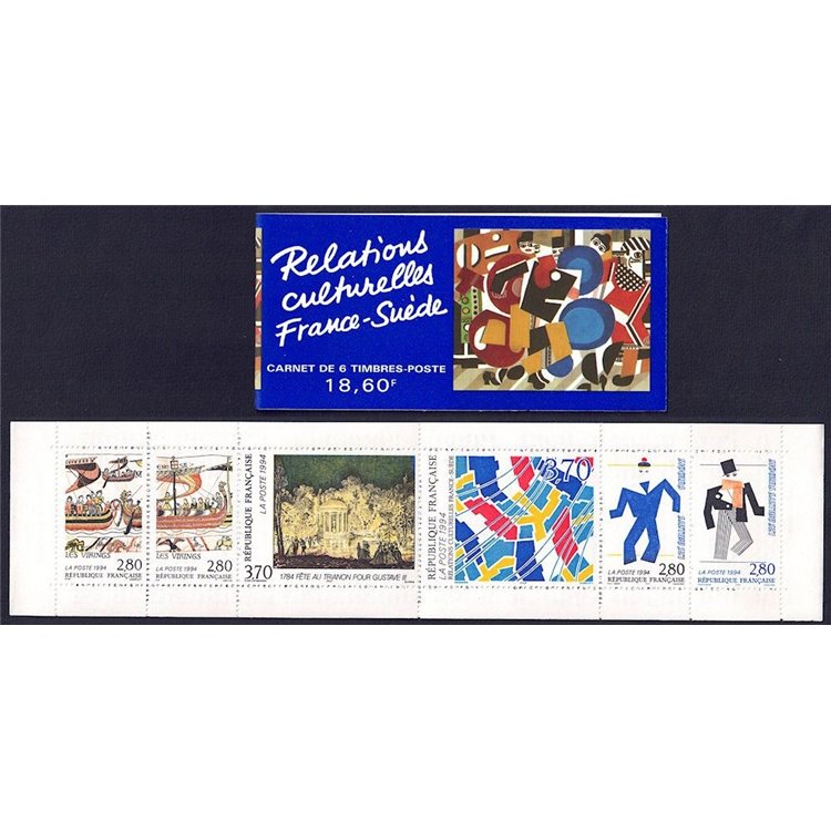 FRANCE 1994 Cultural relations with Sweden booklet MNH**