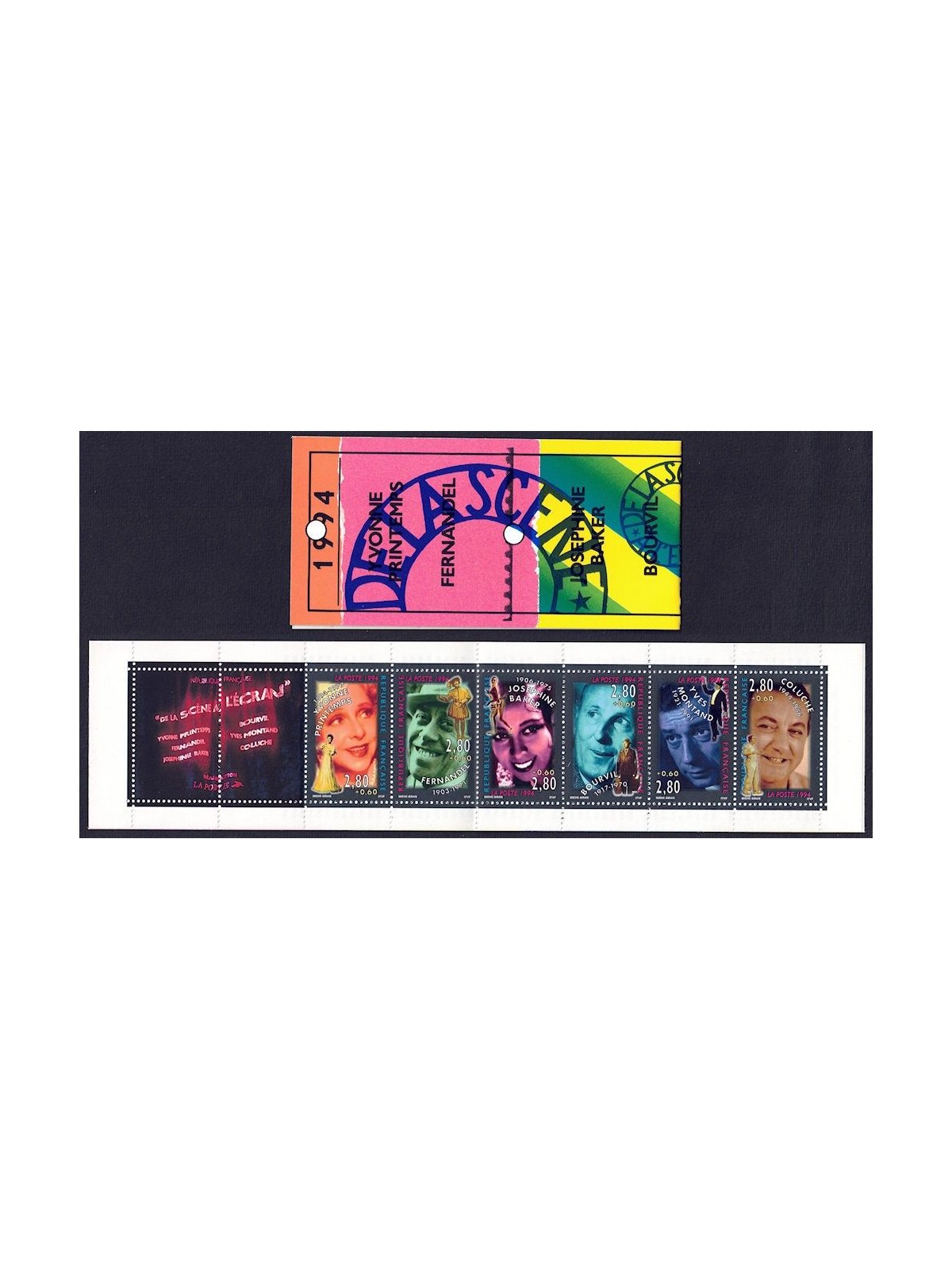 FRANCIA 1994 Attori francesi LB MNH**