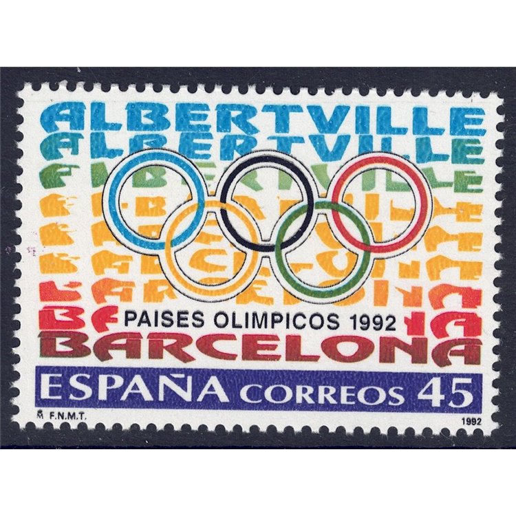 SPAIN 1992 Olympic Countries (Albertville and Barcelona) MNH**