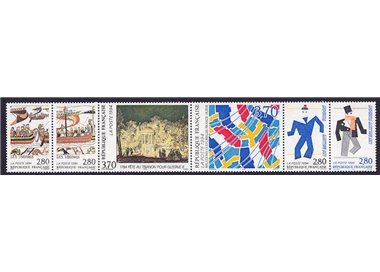 FRANCE 1994 Cultural relations with Sweden 6v MNH**