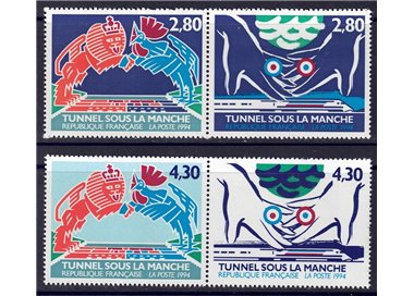 FRANCE 1994 English Channel 4v MNH**