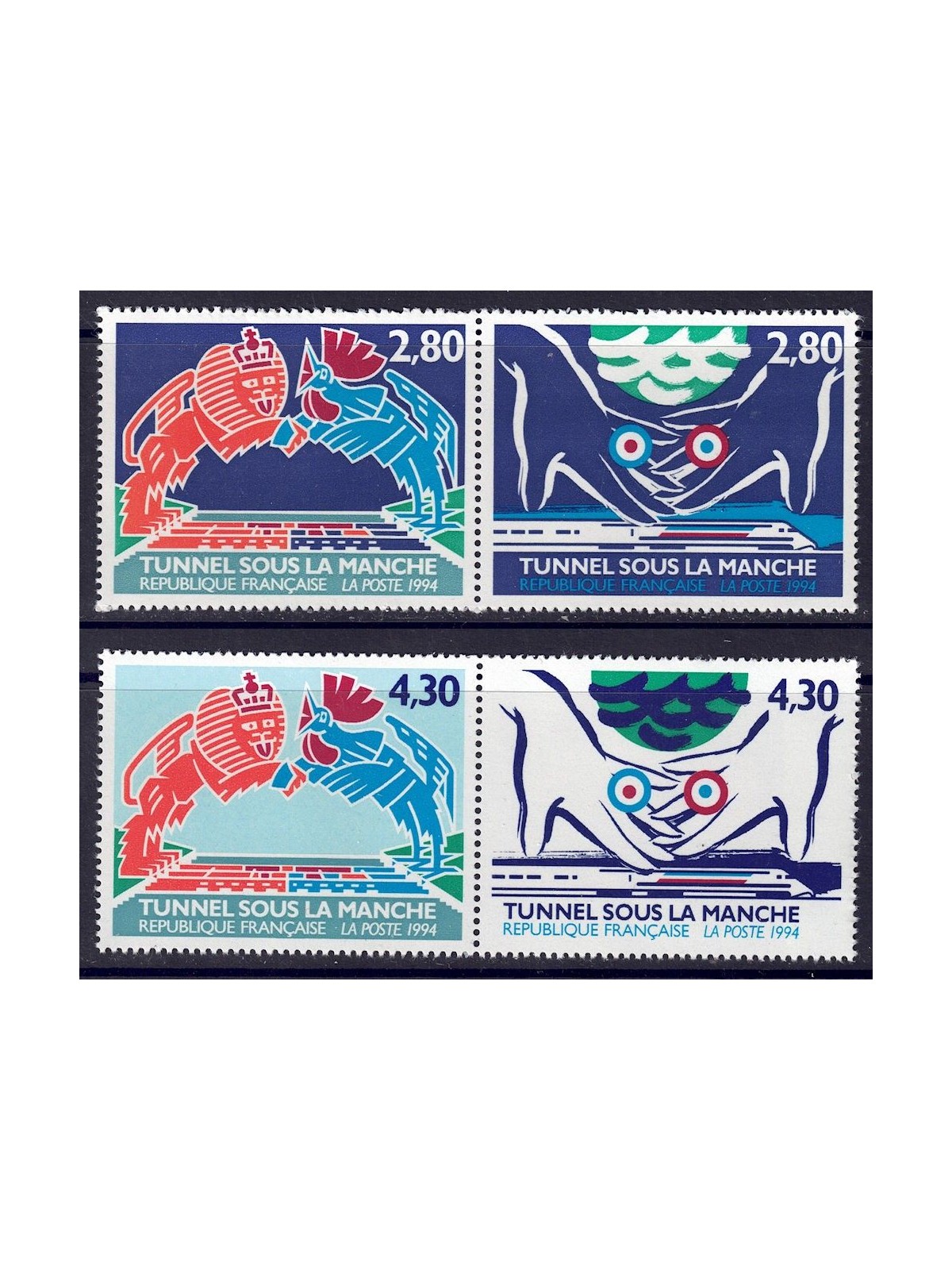 FRANCE 1994 English Channel 4v MNH**