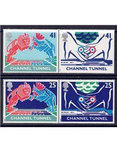 GRAN BRETAGNA 1994 Canale della Manica 4v MNH**