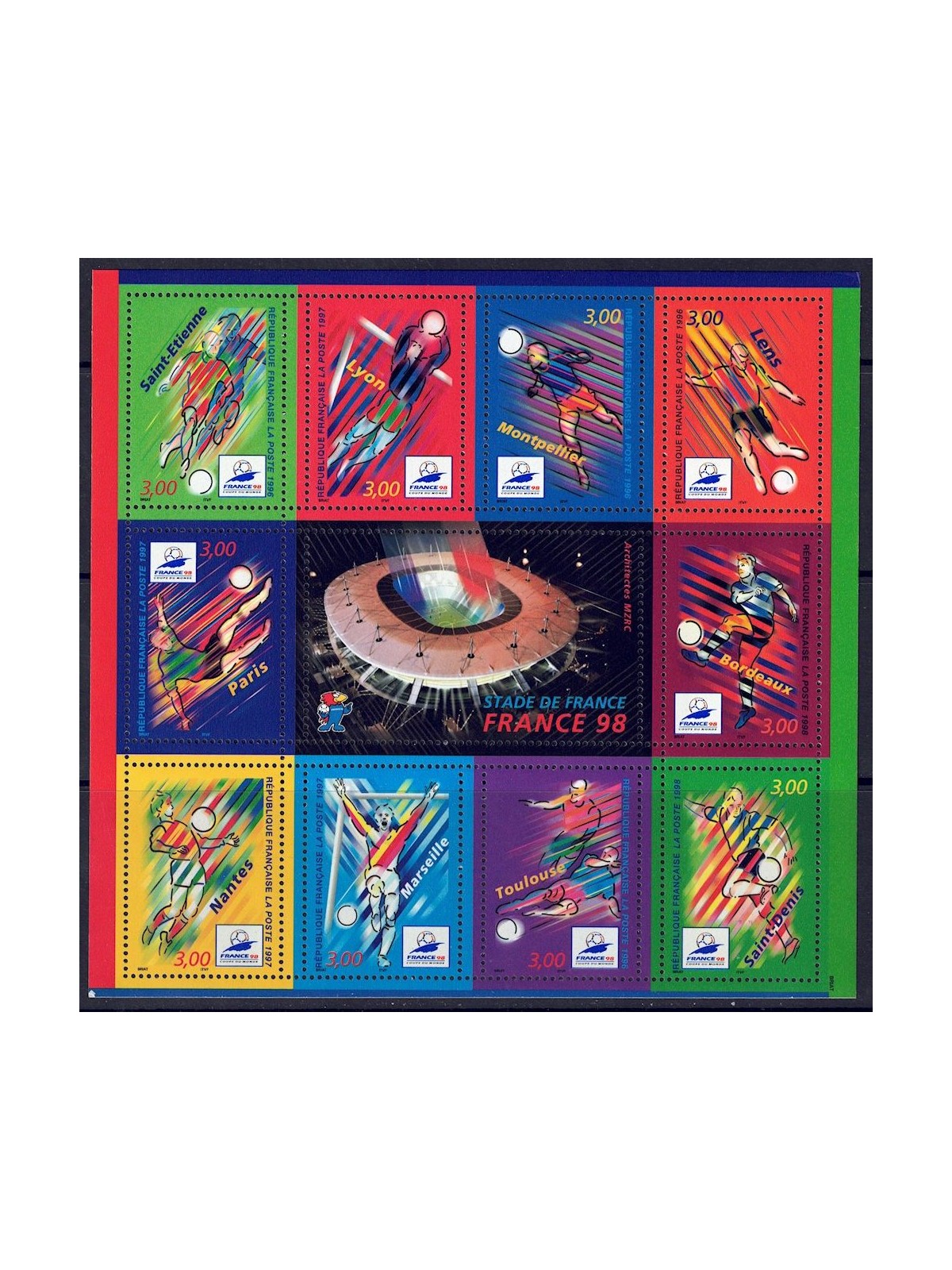 FRANCIA 1998 Coppa del Mondo di calcio LB MNH**