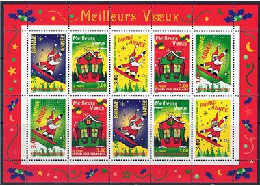 FRANCIA 1998 Francobolli augurali BF MNH**