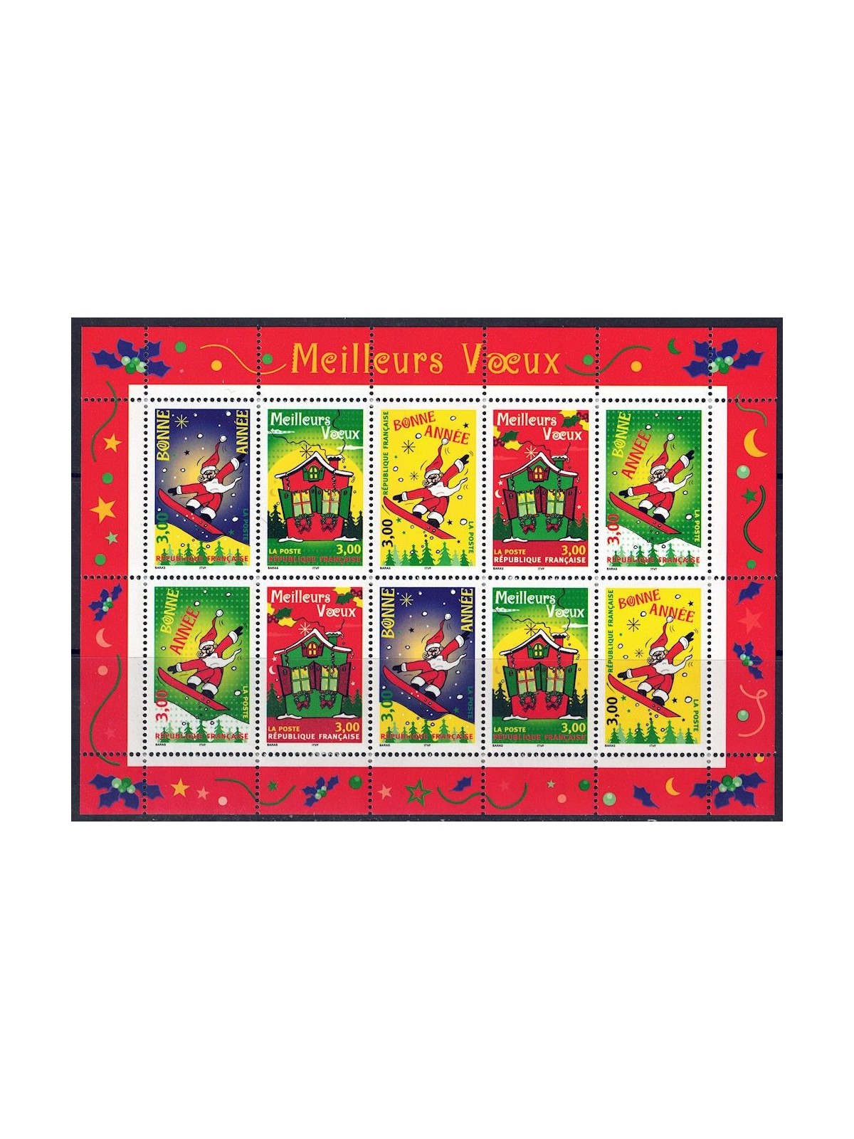 FRANCIA 1998 Francobolli augurali BF MNH**