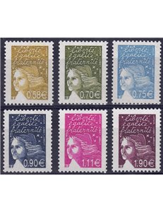 FRANCIA 2003 Marianna del 14 Luglio 6v MNH**