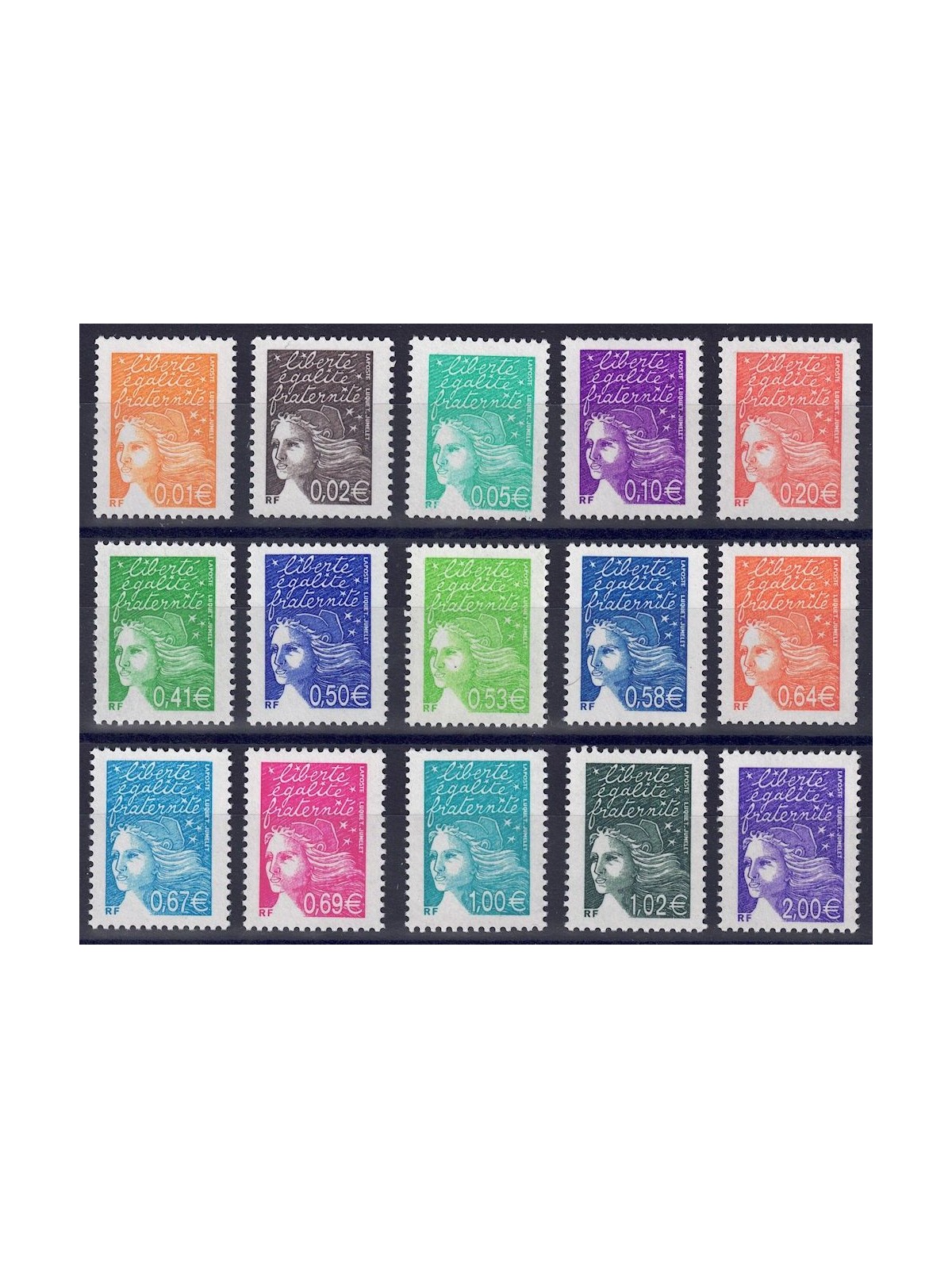 FRANCIA 2002 Marianna del 14 luglio 15v MNH**