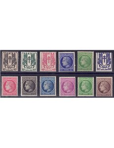 FRANCIA 1945-47 Stemma e Cerere 12v MNH**