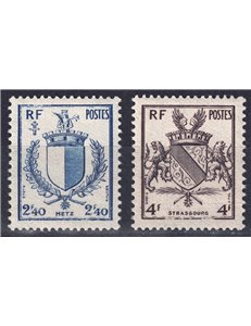 FRANCIA 1945 Liberazione di Metz e Strasburgo 2v MNH**