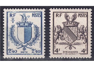 FRANCE 1945 Liberation of Metz and Strasbourg 2v MNH**