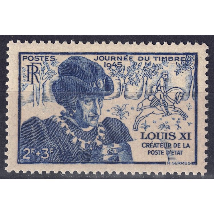 FRANCIA 1945 Giornata del francobollo MNH**