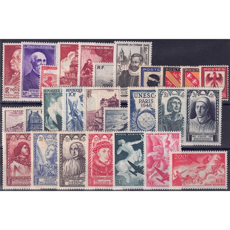 FRANCE 1946 Complete Year 27v MNH**