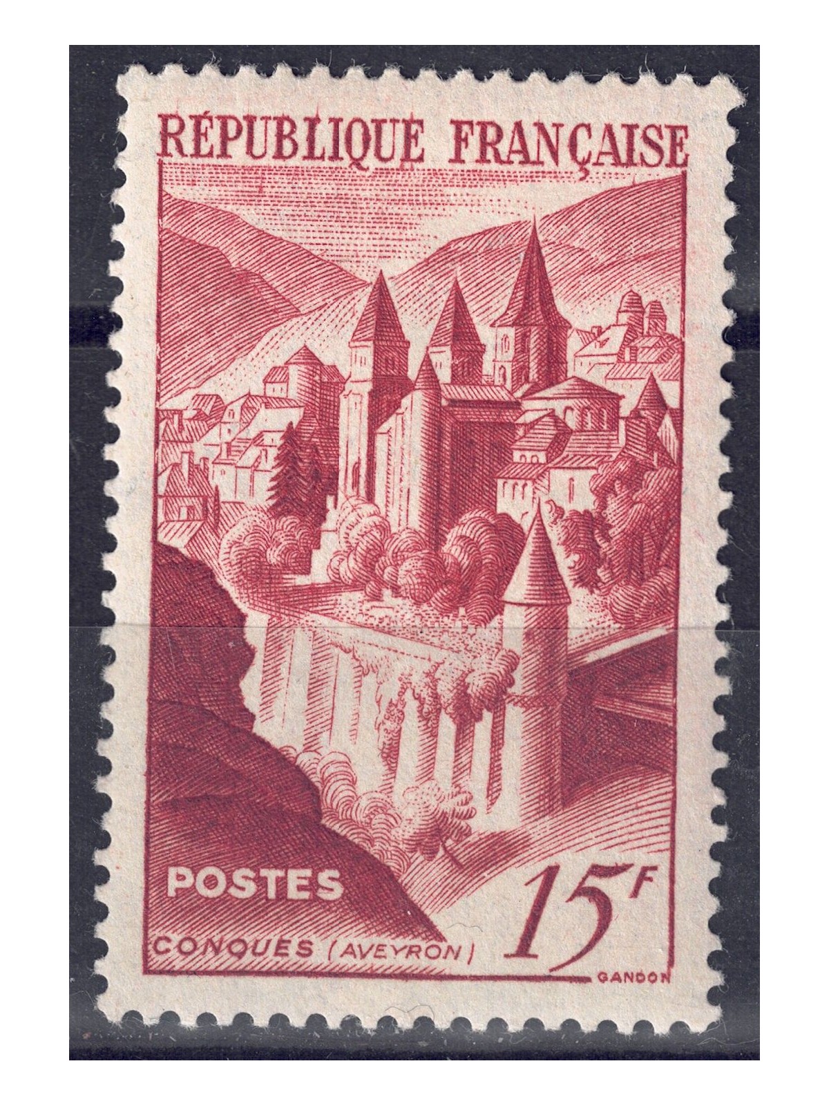 FRANCE 1947 Conques Abbey MNH**
