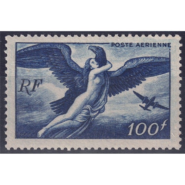 FRANCE 1947 Airmail 100 f. blue MNH**