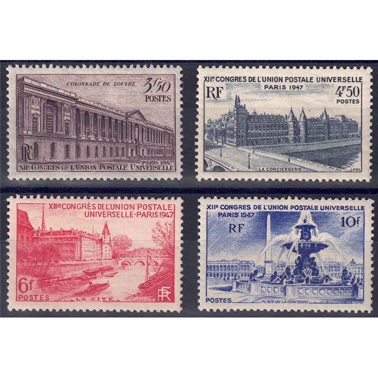 FRANCIA 1947 Unione Postale Universale 4v MNH**