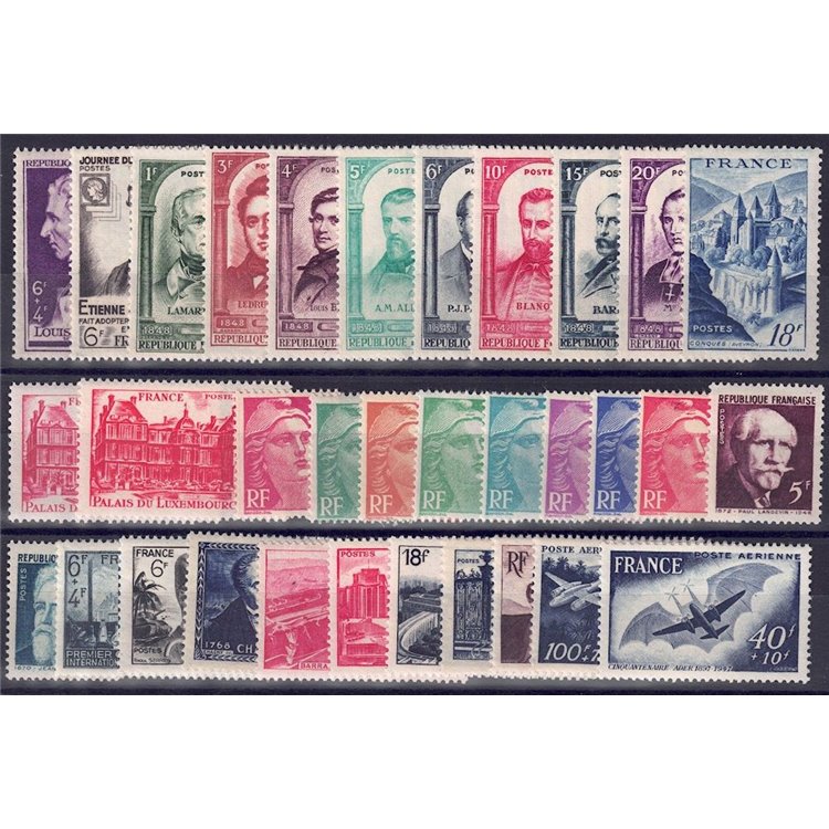 FRANCIA 1948 Annata completa 33v MNH**