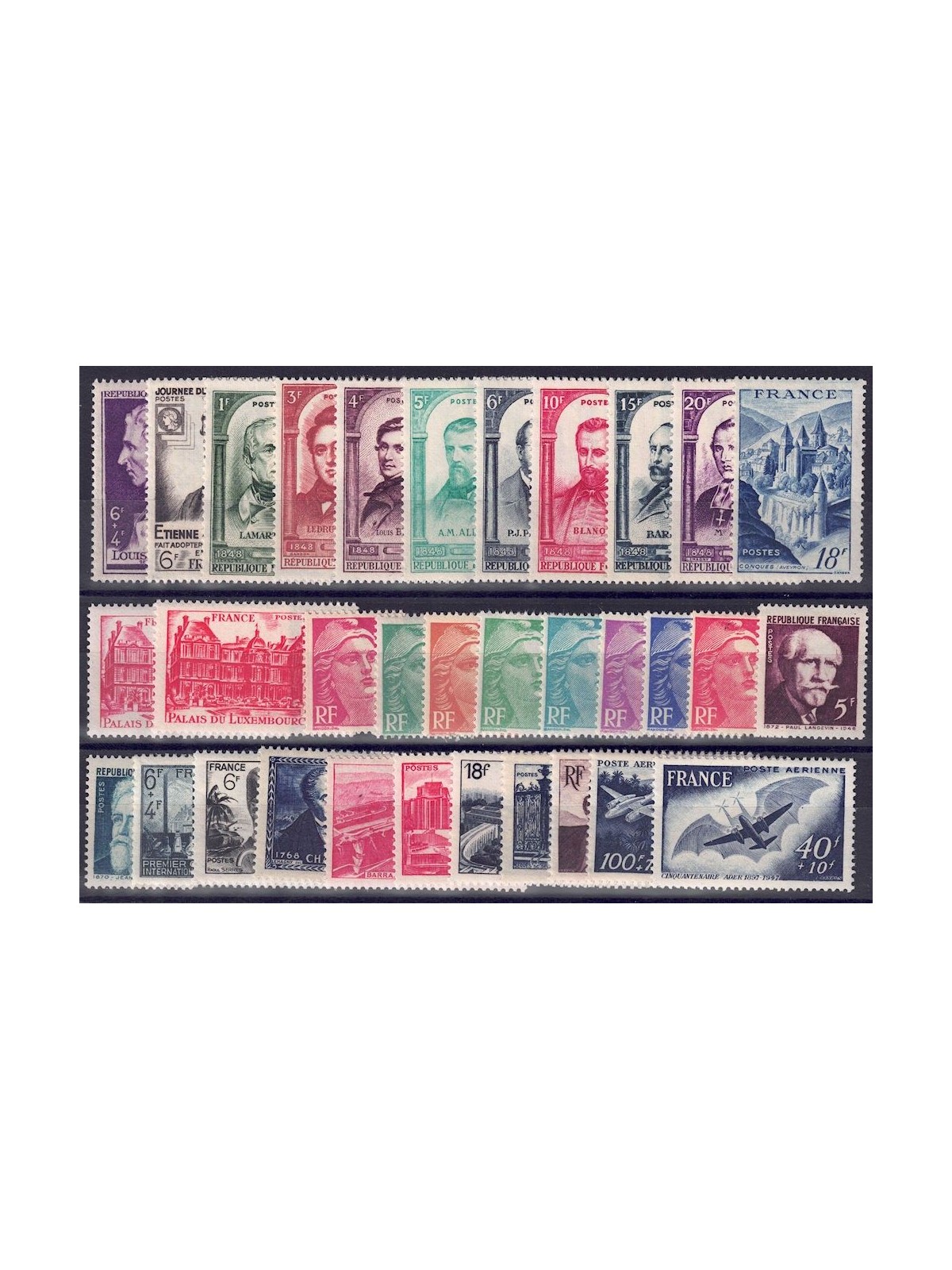 FRANCIA 1948 Annata completa 33v MNH**
