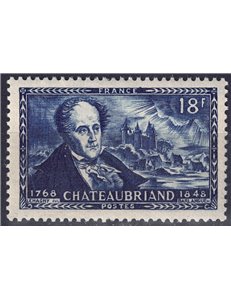 FRANCIA 1948 François René de Chateaubriand MNH**